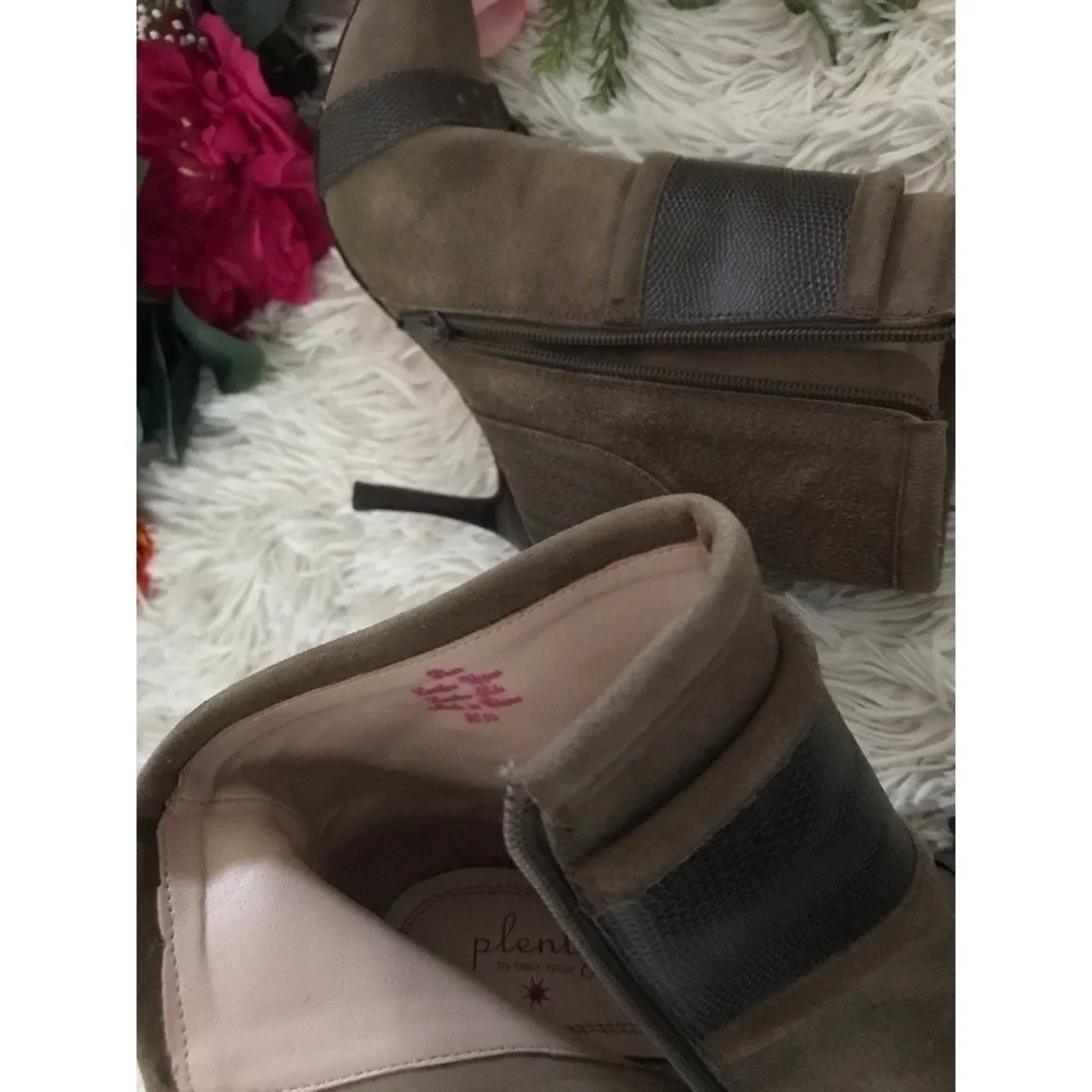 Plenty Tracy Reese Military Leather Buckle Booties​​​​​​